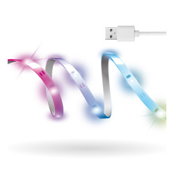 Ruban LED RGB USB avec synchronisation musicale IP20 3 m 4 W XANLITE