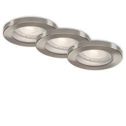 Spot encastrable LED nickel GU10 blanc chaud IP65 400 lm 4