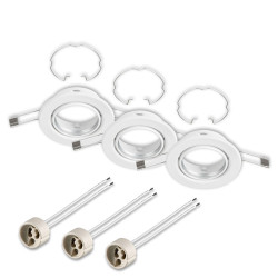 Spot encastrable blanc GU10 IP23 9 W 3 pièces BRILONER