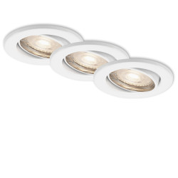 Spot encastrable LED blanc GU10 blanc chaud IP23 460 lm 4
