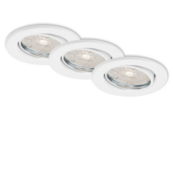 Spot encastrable LED blanc GU10 blanc chaud dimmable IP23 460 lm 5