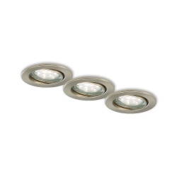 Spot encastrable LED nickel GU10 blanc chaud IP23 210 lm 2