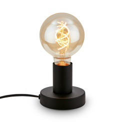 Lampe de table Teepu noire E27 10 W BRILONER