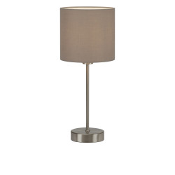 Lampe de table avec abat-jour taupe E14 25 W BRILONER