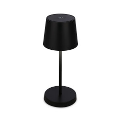 Lampe de table rechargeable LED noire 26 cm 2
