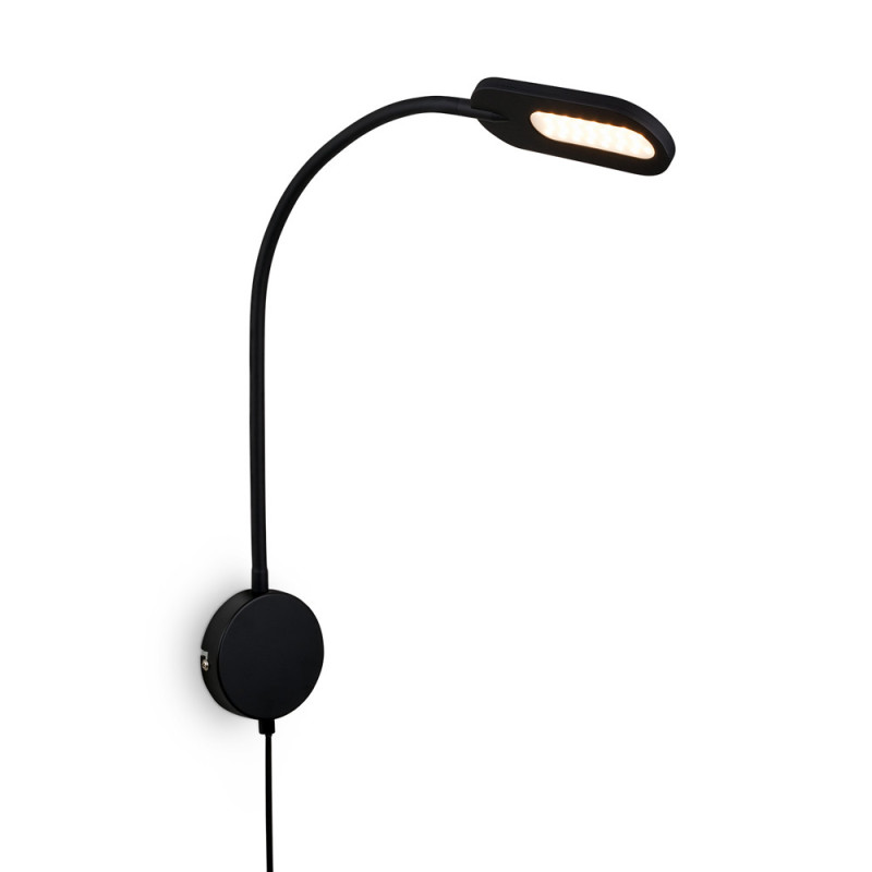 Applique LED noire avec interrupteur tactile 6 W BRILONER