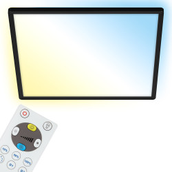 Plafonnier LED Slim noir 42 x 42 cm blanc dimmable 3000 lm 22 W BRILONER