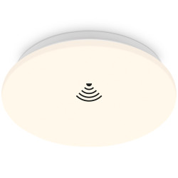 Plafonnier LED blanc avec détecteur de mouvement Ø 27 cm blanc chaud 1300 lm 12 W BRILONER