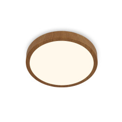 Plafonnier LED bois Ø 28 cm blanc chaud 2000 lm 16 W BRILONER