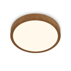 Plafonnier LED bois Ø 38 cm blanc chaud 2900 lm 24 W BRILONER
