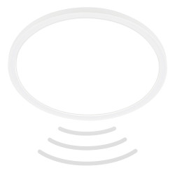 Plafonnier LED blanc avec détecteur de mouvement IP44 blanc neutre 2400 lm 18 W BRILONER