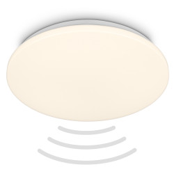 Plafonnier LED blanc avec détecteur de mouvement IP54 blanc chaud 2600 lm 24 W BRILONER