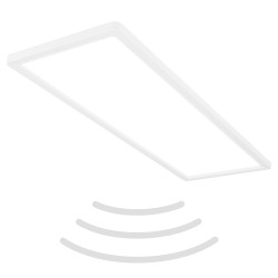 Plafonnier LED blanc avec détecteur de mouvement IP44 blanc neutre 3000 lm 22 W BRILONER