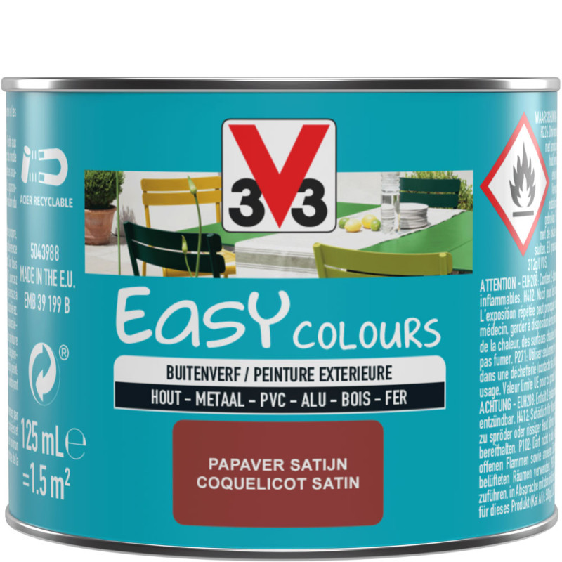 Laque Easy Colours coquelicot satiné 0