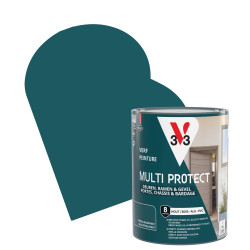 Laque Multi Protect bleu pétrole satiné 0