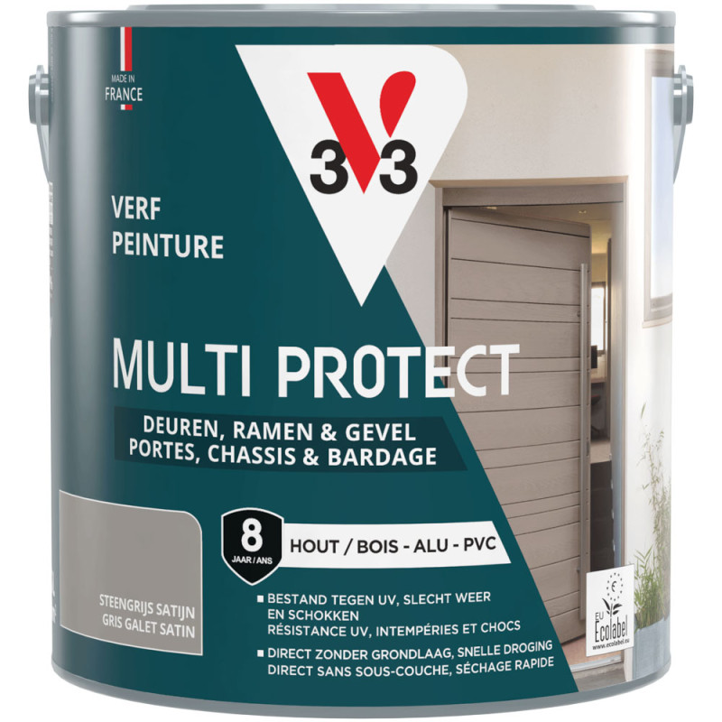 Laque Multi Protect gris galet satiné 2