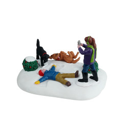 Figurine ange de neige entre amis LEMAX