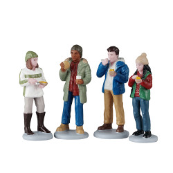 Set de figurines clients du Food Truck 4 pièces LEMAX