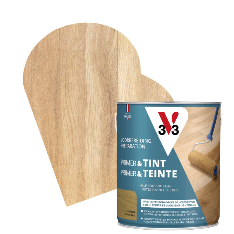 Primer & Teinte pour parquet chêne clair 2