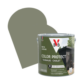 Lasure pour chalet Color Protect kaki grisé 2