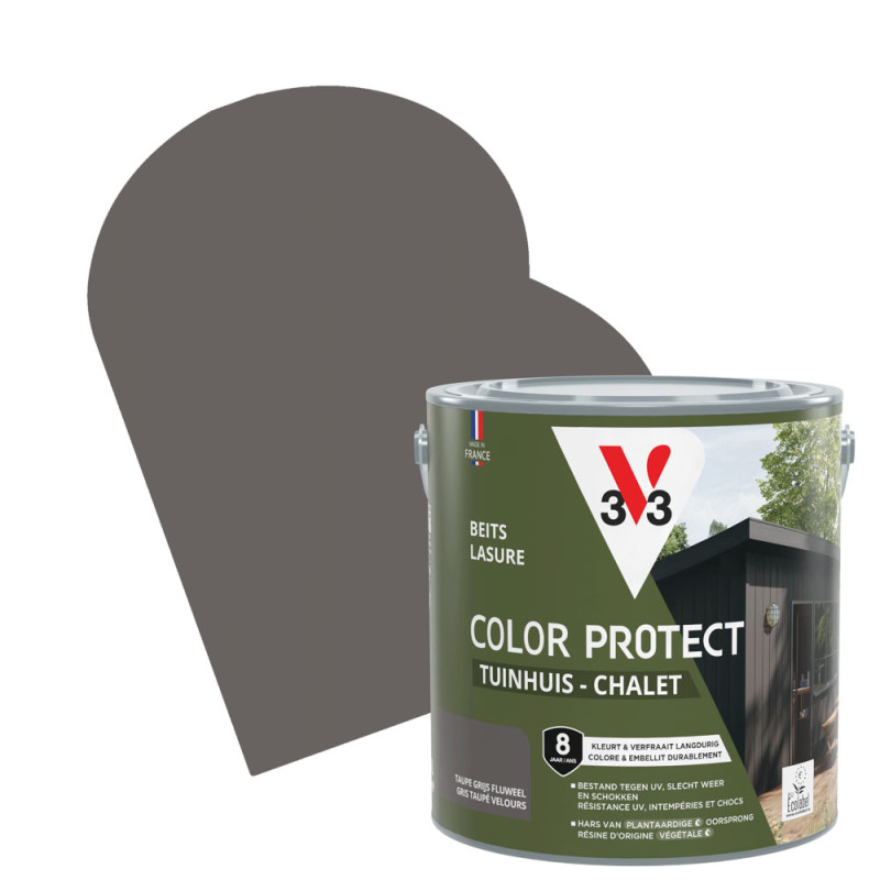 Lasure pour chalet Color Protect gris taupé 2