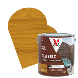 Lasure pour bois de jardin Classic brun clair 2