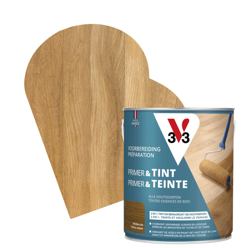 Primer & Teinte pour parquet chêne moyen 2