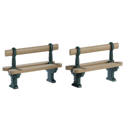 Set de figurines banc double 2 pièces LEMAX