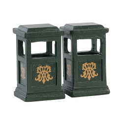 Set de figurines poubelles vertes 2 pièces LEMAX