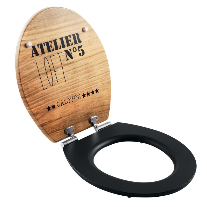 Abattant de toilette Loft noir WIRQUIN
