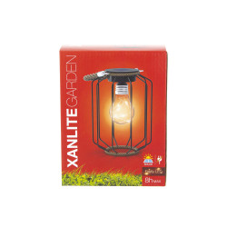 Lanterne LED solaire en métal et corde XANLITE