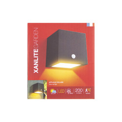 Applique LED solaire avec détecteur de mouvement noire 200 lm XANLITE Applique LED solaire avec détecteur de mouvement noire 200 lm XANLITE