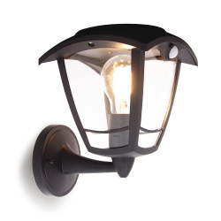 Applique LED solaire Rétro avec détecteur de mouvement noire 400 lm XANLITE