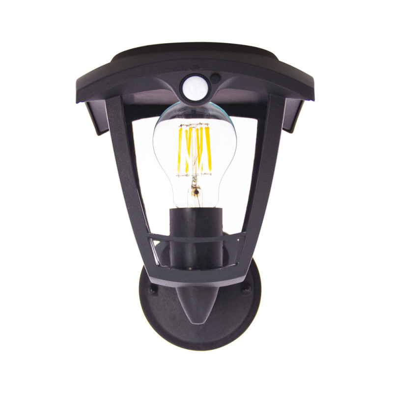 Applique LED solaire Rétro avec détecteur de mouvement noire 400 lm XANLITE