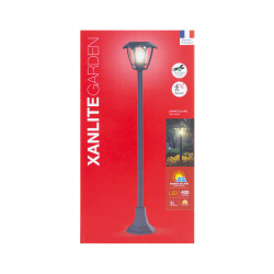 Borne LED solaire Rétro avec détecteur de mouvment noire 400 lm XANLITE Borne LED solaire Rétro avec détecteur de mouvment noire 400 lm XANLITE