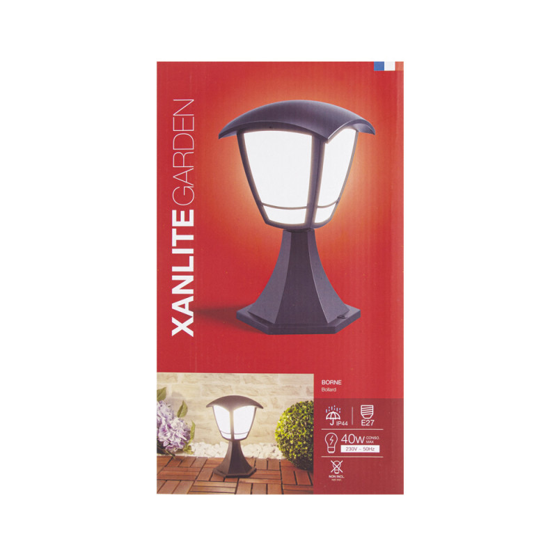 Borne extérieure Rétro noire 29 cm E27 40 W XANLITE Borne extérieure Rétro noire 29 cm E27 40 W XANLITE