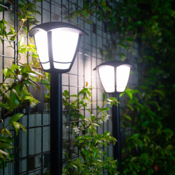 Borne extérieure Rétro noire 112 cm E27 40 W XANLITE