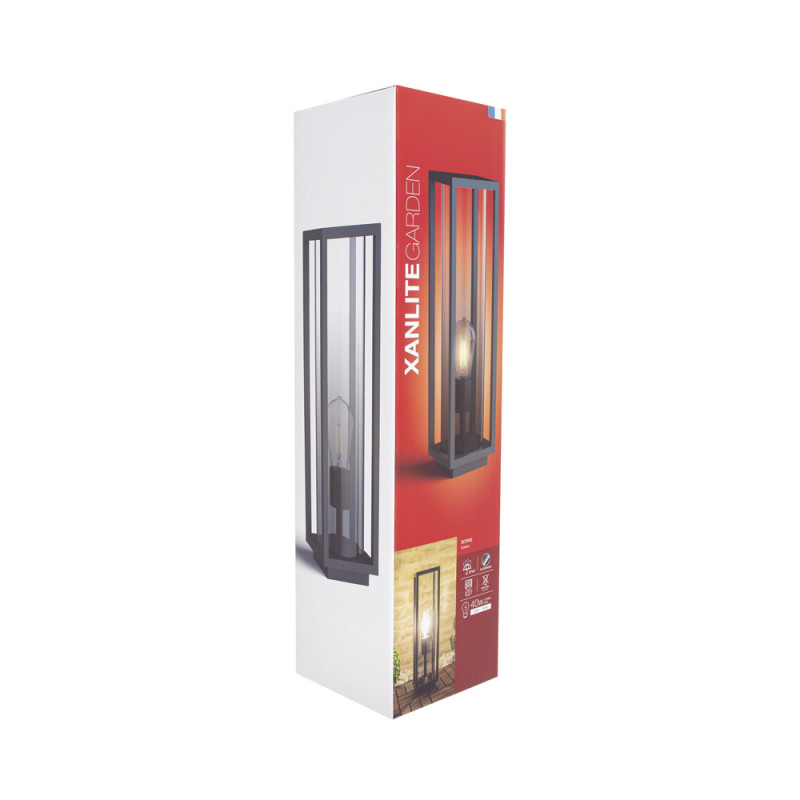 Borne extérieure Contemporain noire E27 40 W XANLITE Borne extérieure Contemporain noire E27 40 W XANLITE