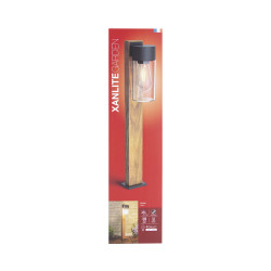 Borne extérieure effet bois E27 40 W XANLITE Borne extérieure effet bois E27 40 W XANLITE