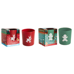 Bougie parfumée de Noël Ø 7 x 8 cm