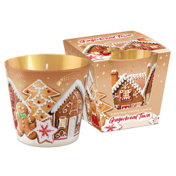 Bougie parfumée de Noël Chalet pain d’épice Ø 9 x 9 cm