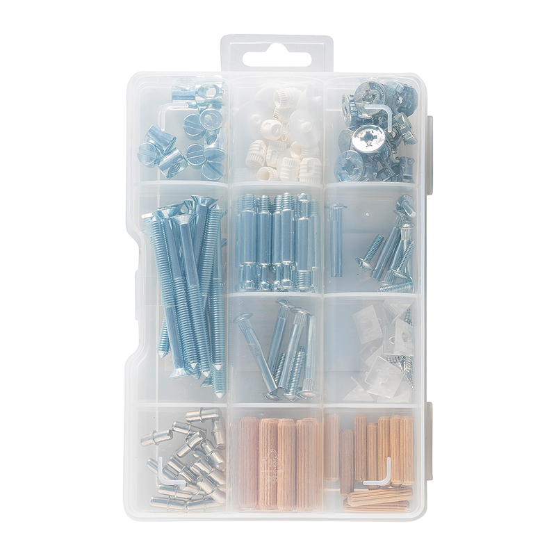 Set d'accessoires meubles 125 pièces MACK – Assemblage facile Set d'accessoires meubles 125 pièces MACK – Assemblage facile