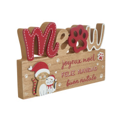 Décoration murale de Noël Meow 18 x 1