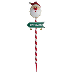 Piquet de jardin Père Noël 77 cm
