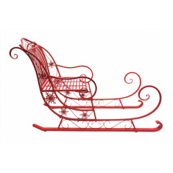 Traîneau de Noël en métal 116 x 58