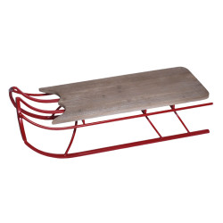 Luge en bois et en métal 93 x 37 x 28 cm