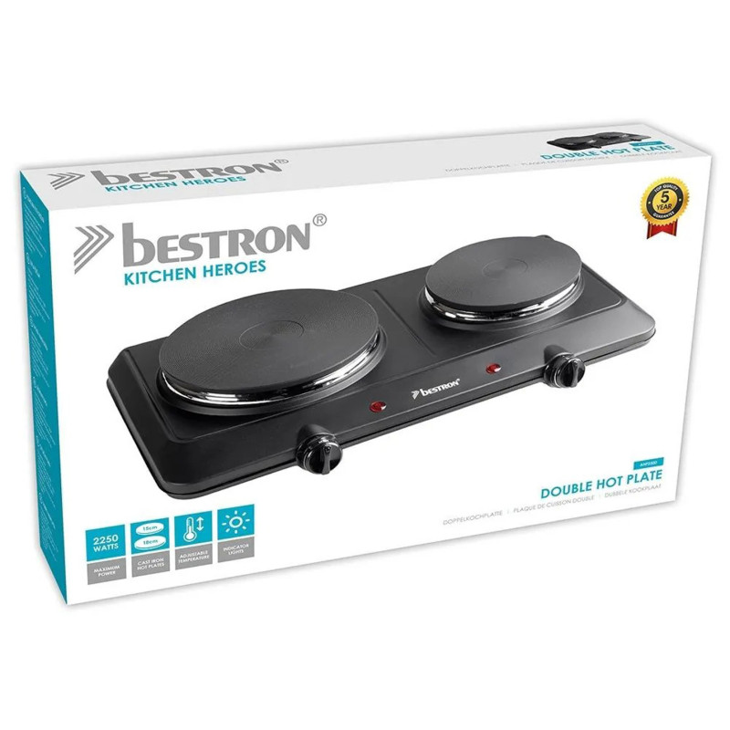 Double Plaque de Cuisson AHP250D BESTRON - Petit électro | BESTRON Double Plaque de Cuisson AHP250D BESTRON - Petit électro | BESTRON