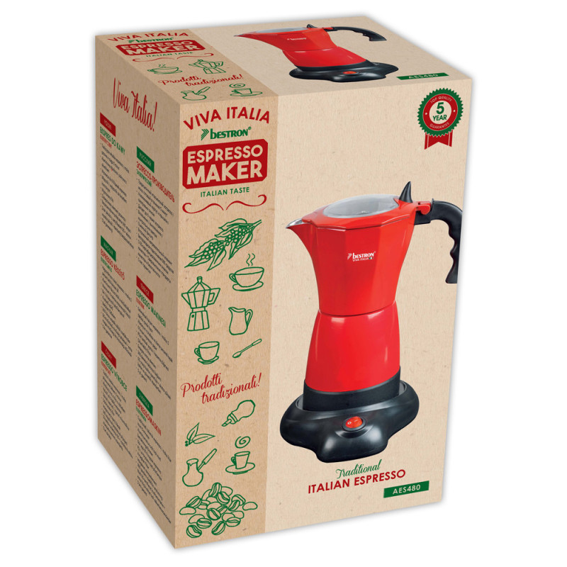 Cafetière Italienne AES480 BESTRON - Petit Électro | BESTRON Cafetière Italienne AES480 BESTRON - Petit Électro | BESTRON
