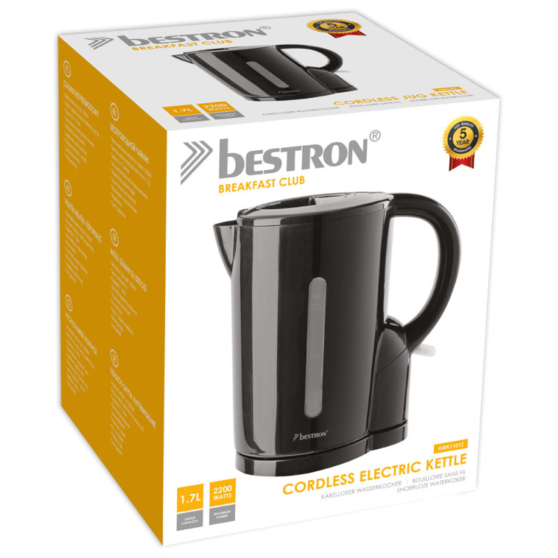 Bouilloire sans fil AWK1101Z BESTRON - Petit électro | BESTRON Bouilloire sans fil AWK1101Z BESTRON - Petit électro | BESTRON
