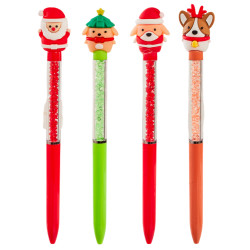 Stylo de Noël avec figurine